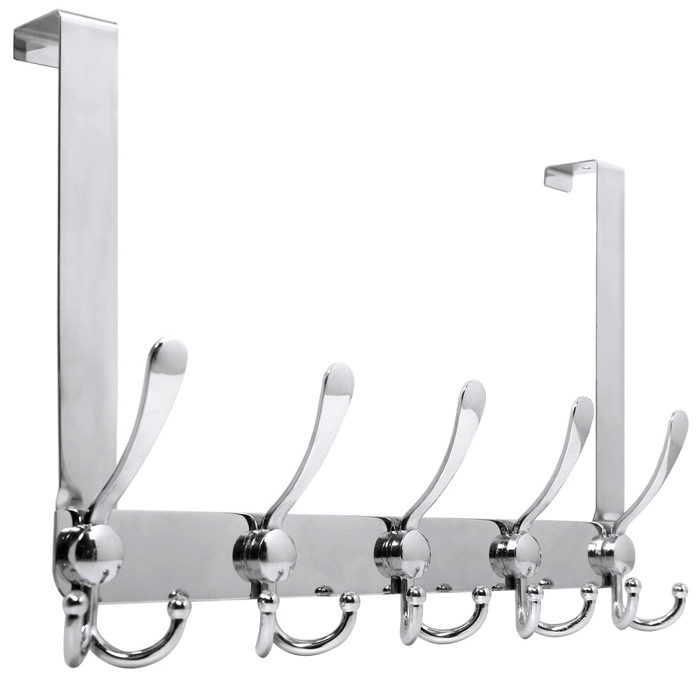 Webi Over The Door Hook Rack With 5 Tri Hooks For Hanging Coats,Over Door Hanger Coat Rack Over The Door Towel Rack Towel Hanger For Behind Back Of 5051222373279