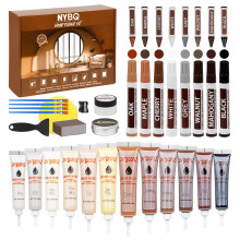 NYBQ Laminate Floor Repair Kit, 41 Pieces Wood Repair Kit for Laminate Floors, Wood Putty, Furniture Repair Kit Restores Any Wood Surface, Scratches,