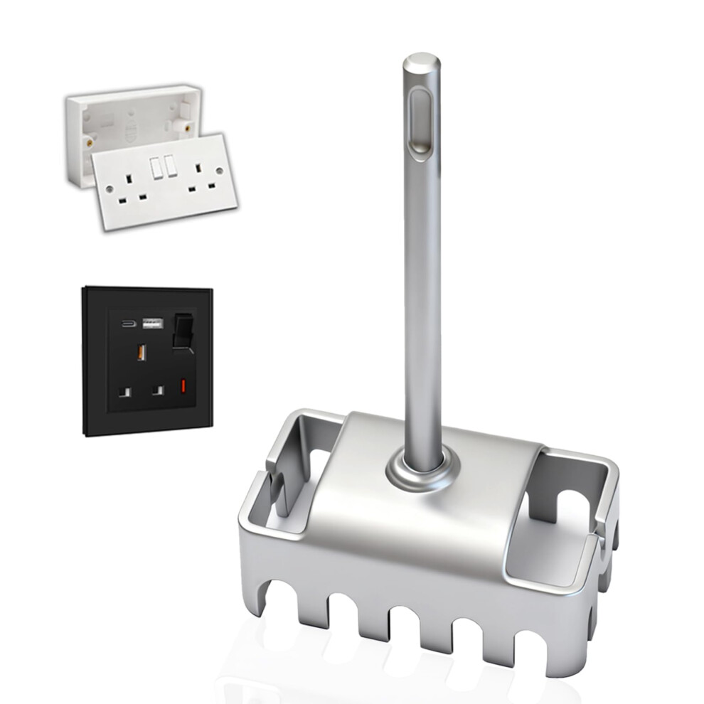 Wojbear 1 Pcs Square Hole Cutter For Electrical Box (19.0?8.6?4.5 Cm), Concrete High-Strength Sds Plus Square Hole Punch, Hole Bit Applicable To 5051222367322