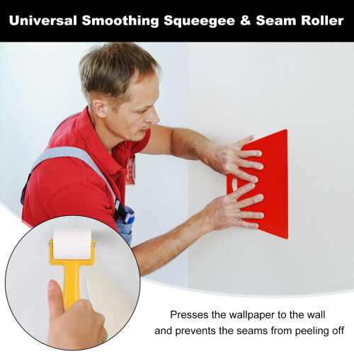 Ysimple 13PC Wallpaper Tools, Multi-Function Wallpaper Smoothing Tool with Wallpaper Paste Brush, Squeegee, Seam Roller, Trimming Tool, Wallpapering 2