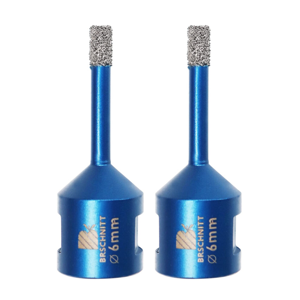 Diamond Drill Bit 6Mm,Brschnitt 2Pcs M14 Vacuum Brazed Diamond Tip Drill Bit For Tile Porcelain Stoneware Ceramic Marble Granite Drilling,Suitable For 5051222378038