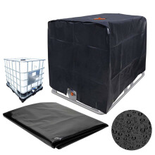 IBC Tote Cover 1000 Litre UV Protection Weatherproof Outdoor Rainwater Tank Cover Black