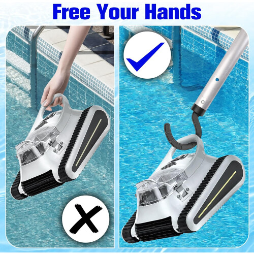 Pool Pole Hook 2 Pack Adjustable Telescopic Fit Waterproof Durable Plastic for Pool Accessories Storage 2