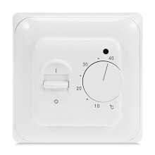KETOTEK Manual Underfloor Heating Thermostats 220V 16A, Electric Underfloor Heating Controller Mechanical Room Thermostat with Floor Sensor Probe