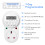 HBN Digital Programmable Plug-in Timer Socket, 24 Hours/7 Day Weekly Electronic Light Timer Plug with 9 On-Off Programs and Anti-Theft Random Function 4