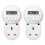 HBN Digital Programmable Plug-in Timer Socket, 24 Hours/7 Day Weekly Electronic Light Timer Plug with 9 On-Off Programs and Anti-Theft Random Function 1
