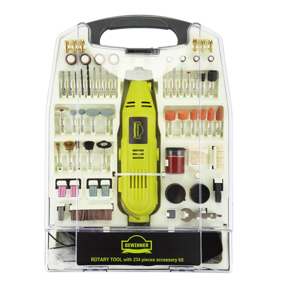 Dewinner Rotary Multi-Tool, 135W 6 Variable Speed 8000-35000 Rpm, 233 Pcs Accessories Mini Tool Kit Set Case, Diy Creation For Craft Project 5051222383919