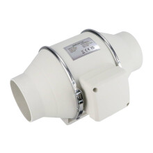 Anesty 4 inch Inline Extractor Fan with Timer, 220m?/h 35W In line Bathroom Extractor Fan 100 mm Duct Ventilation Exhaust System fit Shower Kitchen
