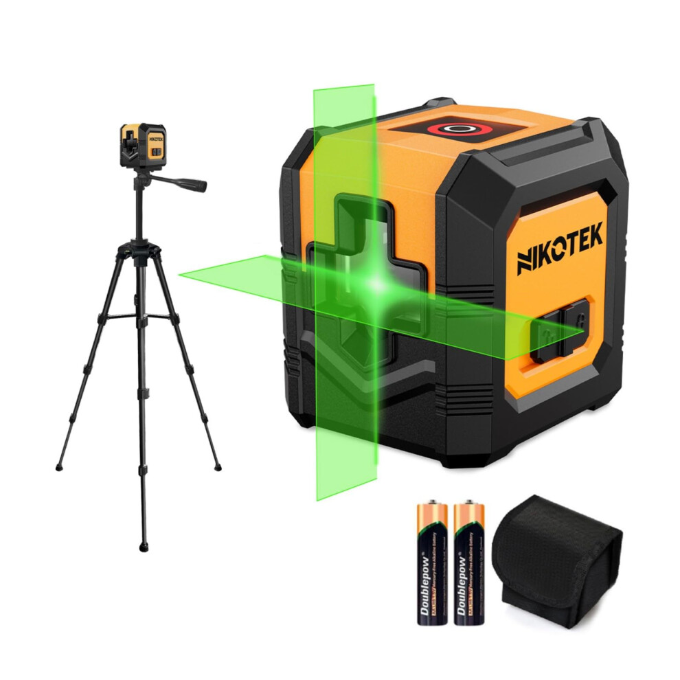 Nikotek Green Laser Level With Upgraded Tripod 1.2M, Self-Leveling Bright Green Beam Horizontal And Vertical Cross Line Laser For Home Decoration Diy 5051222385821