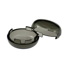 2pcs Motorcycle Turn Signal Lens Cover Dark Grey for Harley Touring Road King Sportster 883 1200