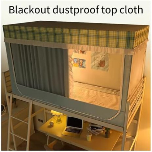 Bunk Bed Canopy with LightBlocking Curtains and Steel Frame for Complete Privacy Twin Size 2