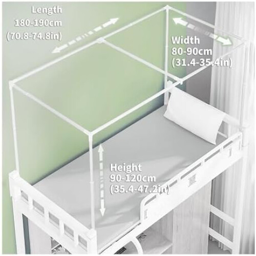 Bunk Bed Canopy with LightBlocking Curtains and Steel Frame for Complete Privacy Twin Size 1