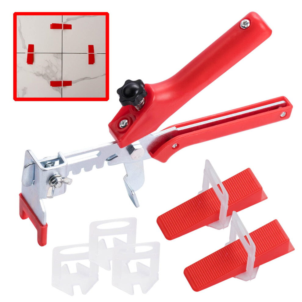 400Pcs Tile Leveling System 3Mm 300Pcs Tiling Level Wedge Spacer Plus 100Pcs Resuable Wedges With A Tile Leveling Plier (1/8 Inch Tile Spacers) 5051222387504