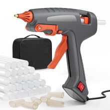 Glue Gun, 200W Industrial Hot Glue Gun, 60s Fast Heat Up Hot Melt Glue Gun, On/Off Function, Glue Guns with 30 x 11mm Glue Sticks & Case, Glue Gun for