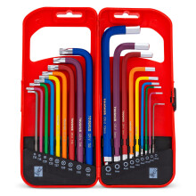 ToughHub 18 Pcs Metric and Torx Allen Key Set - Long Arm Hex Key Set 1.5-10mm and T10 - T50 Inch with Carry Case