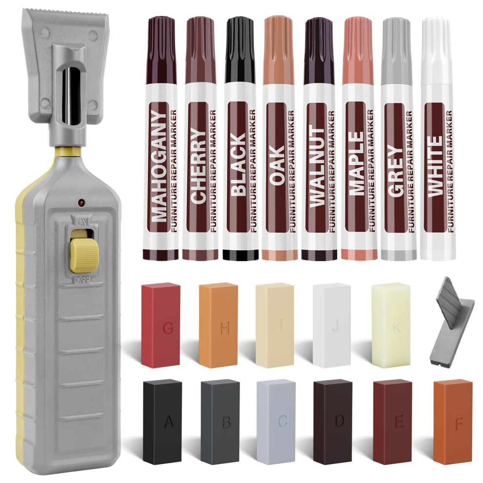 Laminate Floor Repair Kit,Laminate Repair Kit Wood Furniture Repair Kit 11 Colours Hardwood Floor Wax Repair Kit Covers Vinyl Laminate Flooring 5051222394533