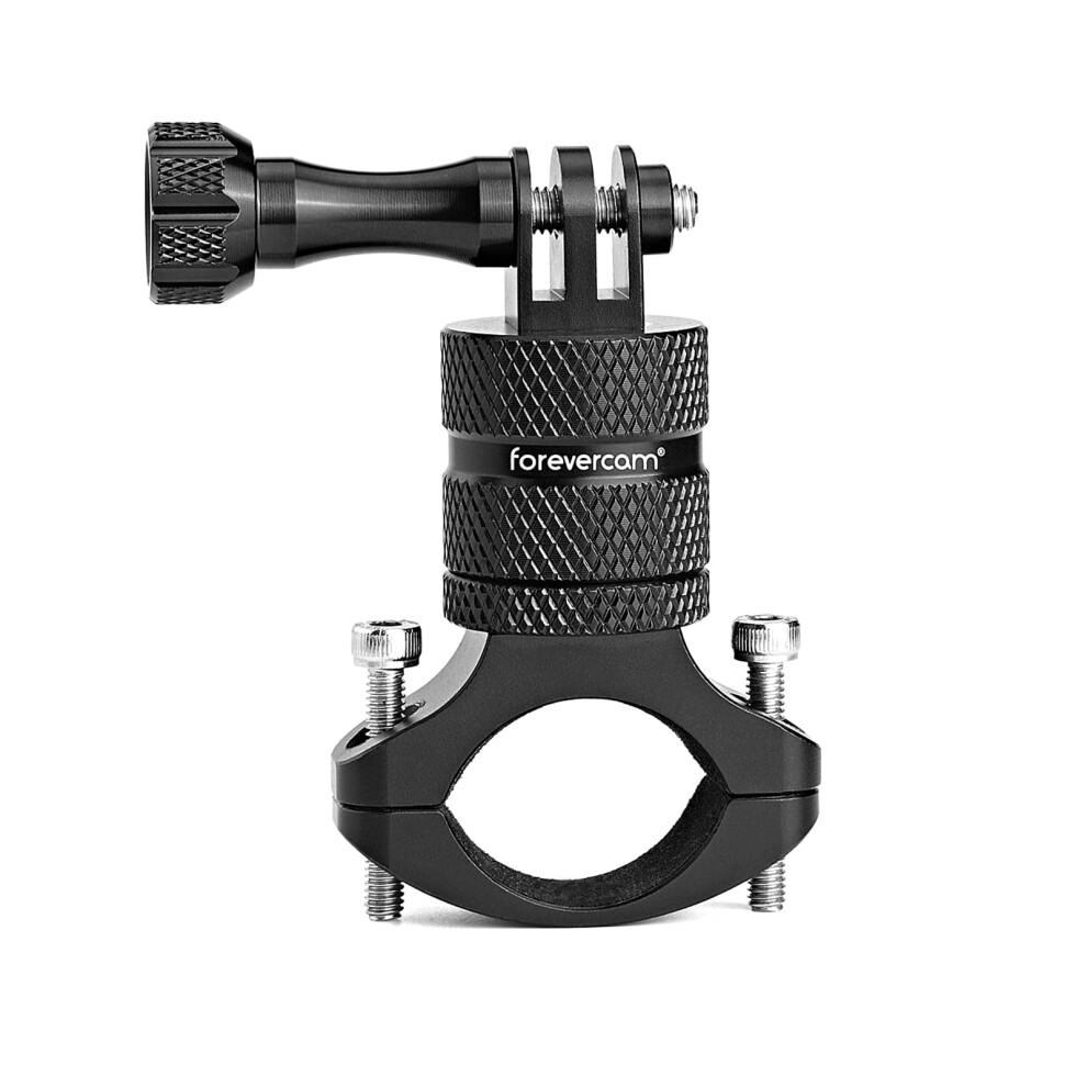 Forevercam Metal Bicycle Mount For Gopro Camera Handlebar, Aluminium Mountain Bike Holder 360 Degree Rotation Rack Cradle Compatible Gopro Dji Insta 5051222401576