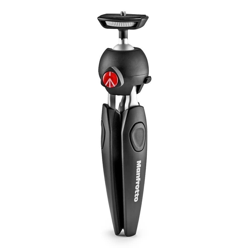 Manfrotto Mtpixievo-Bk, Pixi Evo 2-Section Mini Tripod For Mirrorless Cameras, Compact System Cameras, Dslr, Video, Compact Size, Aluminium 5051222399576