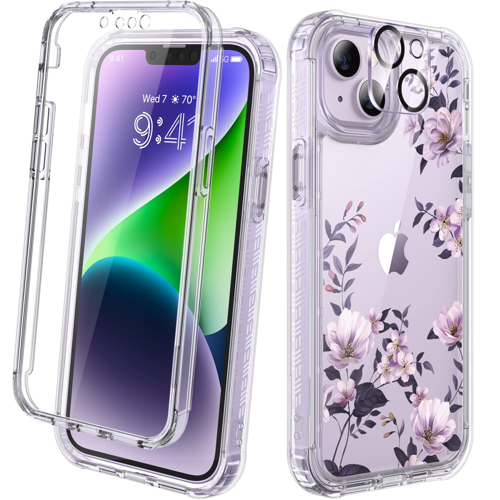 Diaclara Designed For Iphone 14 Case, Full Body Rugged Case With Built-In Touch Sensitive Anti-Scratch Screen Protector, With Camera Lens Protector 5051222399194