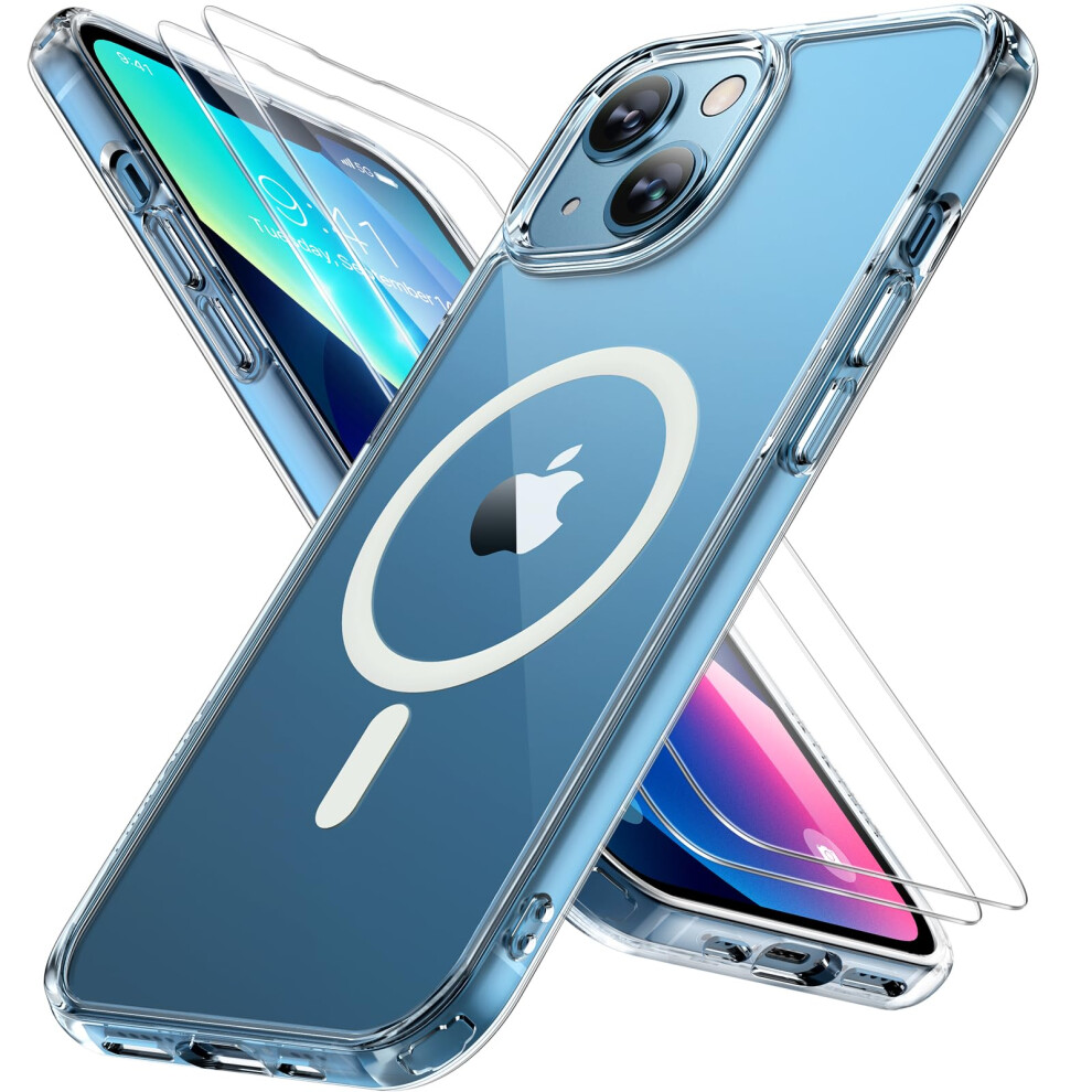 Miracase For Iphone 13 Case For Magsafe [With 2X Screen Protectors] [Top Military-Grade Protection] Anti-Fingerprint, Translucent Matte Shockproof 5051222401255