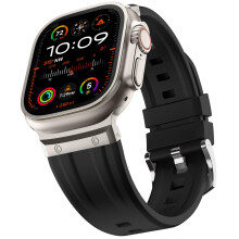 Tasikar Sport Band Compatible with Apple Watch Ultra Band 49mm 46mm 45mm 44mm 42mm, Men Stainless Steel Metal Silicone Replacement Strap for iWatch