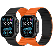 Tasikar Double Sided Wearable Magnetic Strap Compatible with Apple Watch 49mm 46mm 45mm 44mm 42mm, Soft Silicone Sport Band for iWatch Ultra3 2 1 SE