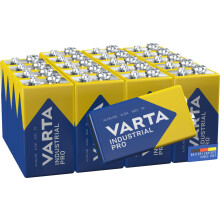 VARTA Industrial Pro 9V Block Alkaline Batteries GLR61 - 20-pack, Made in Germany, blue