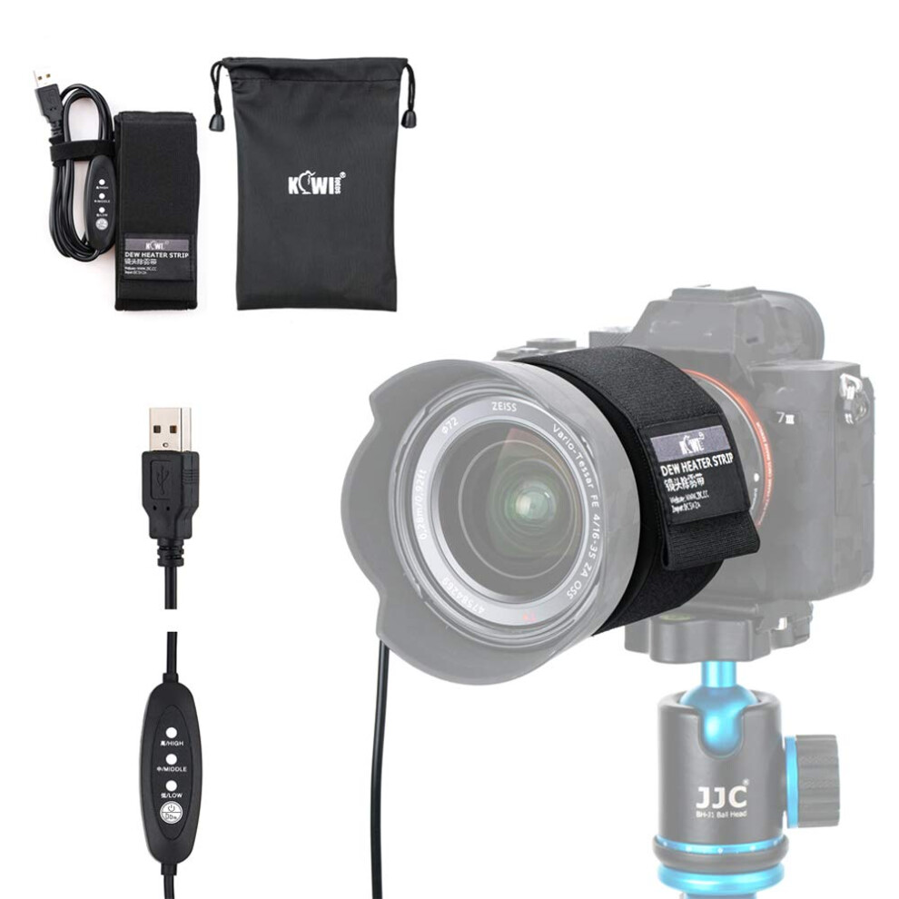 Kiwifotos Usb Lens Dew Heater Warmer Strip With Temperature Regulator Condensation Prevention For Camera Dslr Lens Telescopes Eyepieces Heating 5051222409855