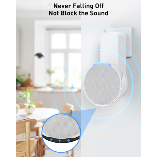 Maxonar Wall Mount, Space Saving Mount, Integrated Cable Management Wall Mount, No Drilling Required, Compatible with Ech0 PoP and Google Nest 2