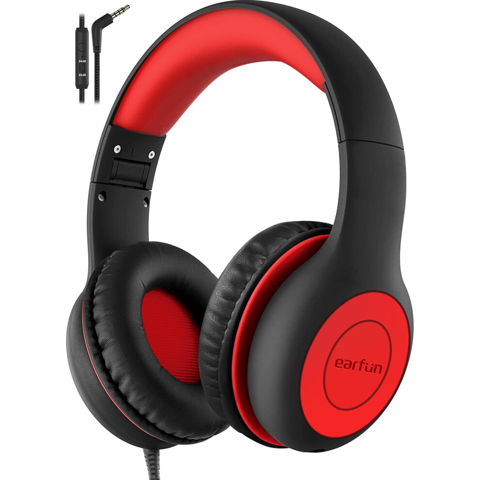 Earfun Kids Headphones, Foldable Headphones For Kids, 85/94Db Volume Limiter, Sharing Function, Stereo Sound, Adjustable Headband, Wired Children 5051222409701