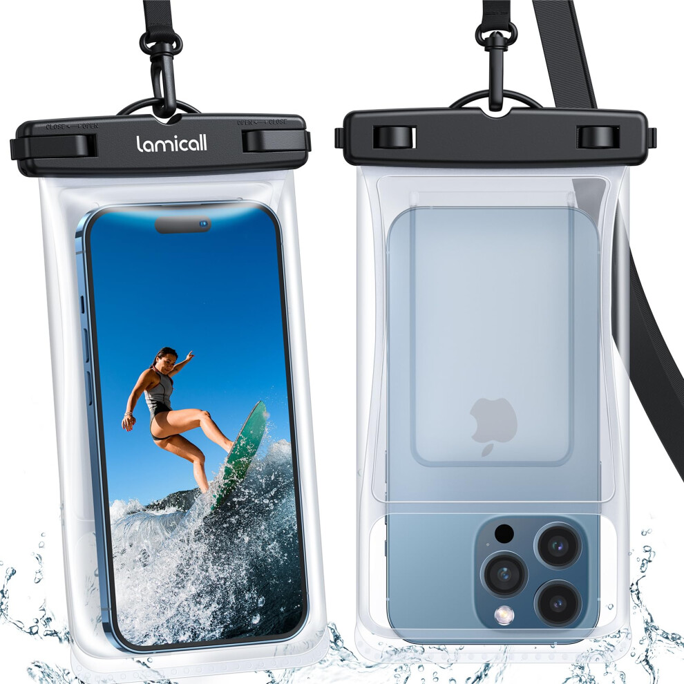 Lamicall Floating Waterproof Phone Pouch - [3D Seamless Body] Ipx8 Waterproof Phone Case For Swimming Underwater Dry Bag With Lanyard For Iphone 17 16 5051222406717