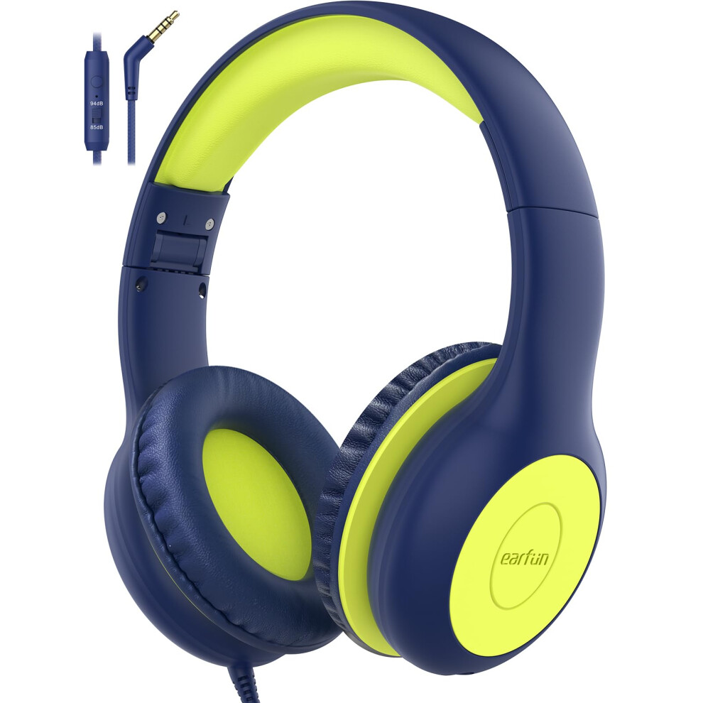 Earfun Kids Headphones With Mic, Wired Headphones Kids 85/94Db Volume Limit, Sharing Function, Stereo Sound Adjustable Headband Children Headphone For 5051222407806