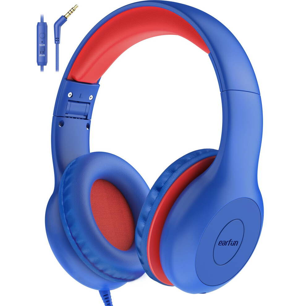 Earfun Kids Headphones, Wired Headphones Kids 85/94Db Volume Limit, Sharing Function, Stereo Sound Adjustable Headband Children Headphone For 5051222409596