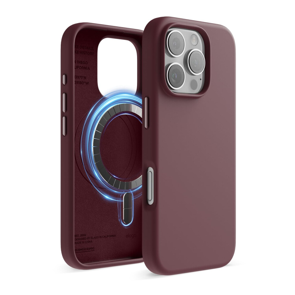 Elago Magnetic Silicone Case Compatible With Iphone 16 Pro Case 6.3 Inch Compatible With All Magsafe Accessories - Built-In Magnets, Soft Grip 5051222408872