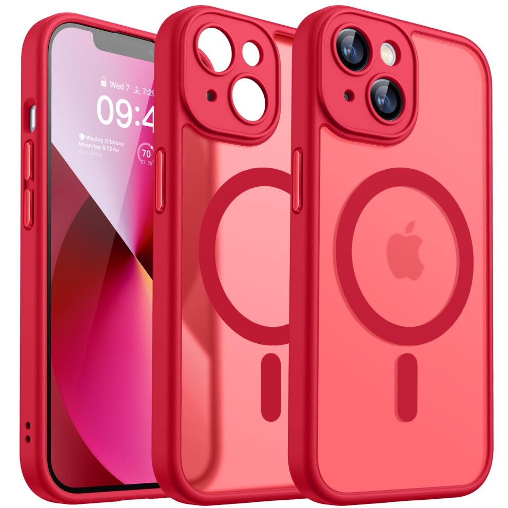 Canshn Magnetic Compatible With Iphone 13 Case(6.1 Inch), Upgraded [Full Camera Protection] [Compatible With Magsafe] [Translucent Matte] Shockproof 5051222406359