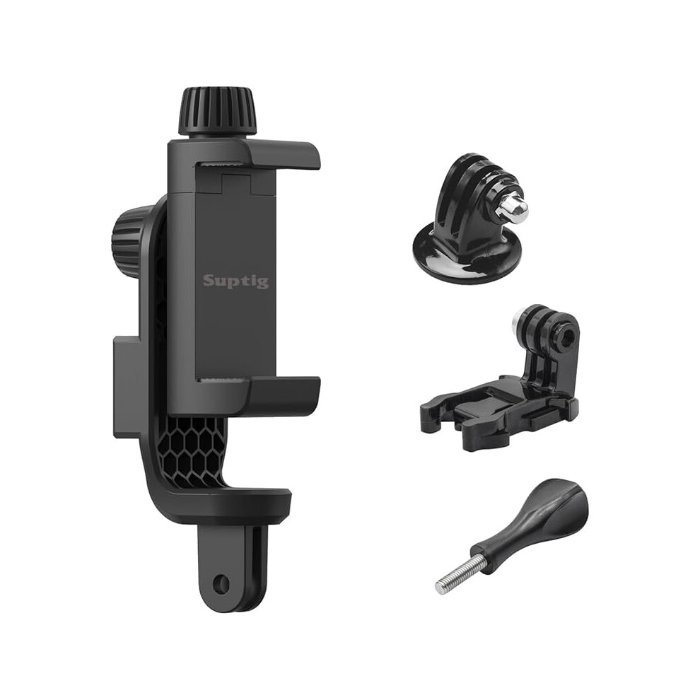 Suptig Phone Holder For Tripod, Action Camera Tripod Mount Adapter Compatible For Iphone, Gopro, Dji Action, Insta 360, Akaso, Mic, Led Light 5051222404966