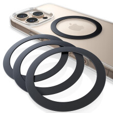 Lamicall for MagSafe Ring Sticker - [4 Pack] Ultra Strong Metal Ring, Magnetic Ring Support Wireless Charger Conversion Kit for iPhone