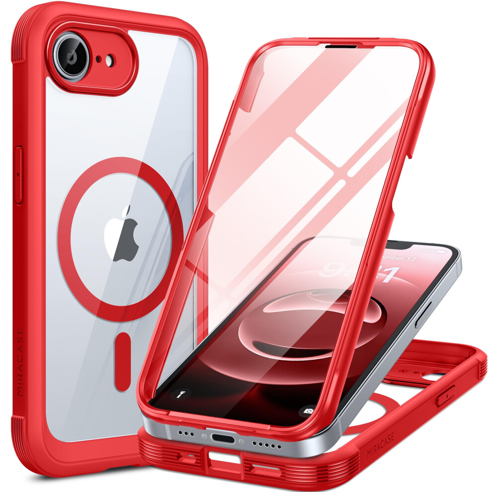 Miracase Magnetic Case For Iphone 16E Case 6.1-Inch 2025, [Built-In 9H Tempered Glass Screen Protector] Full Body Bumper Shockproof With Clear Back 5051222404461