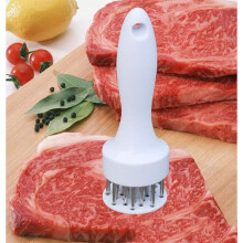 Professional Stainless Steel Meat Tenderizer Tool with Needle Blades for Steak and Poultry