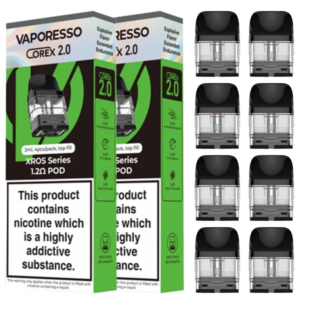 Survival Boyz Vaporesso Xros Pods (1.2 2 X 4 Packs) - 4 Pack Available In 0.4,0.6,0.8,1.0,1.2? Compatible With Full Vaporesso Xros Range - No Nicotine
