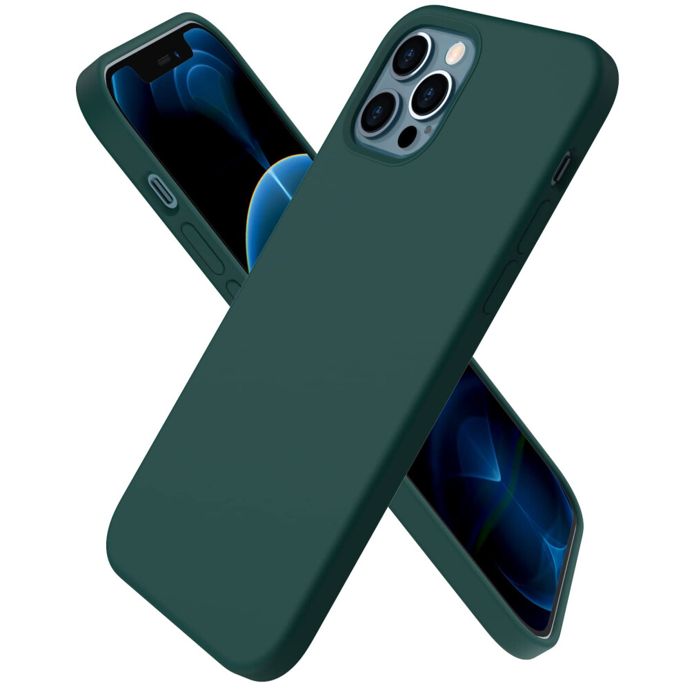 Ornarto Compatible With Iphone 12 Case 6.1 And Iphone 12 Pro Case, Slim Liquid Silicone 3 Layers Full Covered Soft Gel Rubber Case Cover 6.1 5051222413739