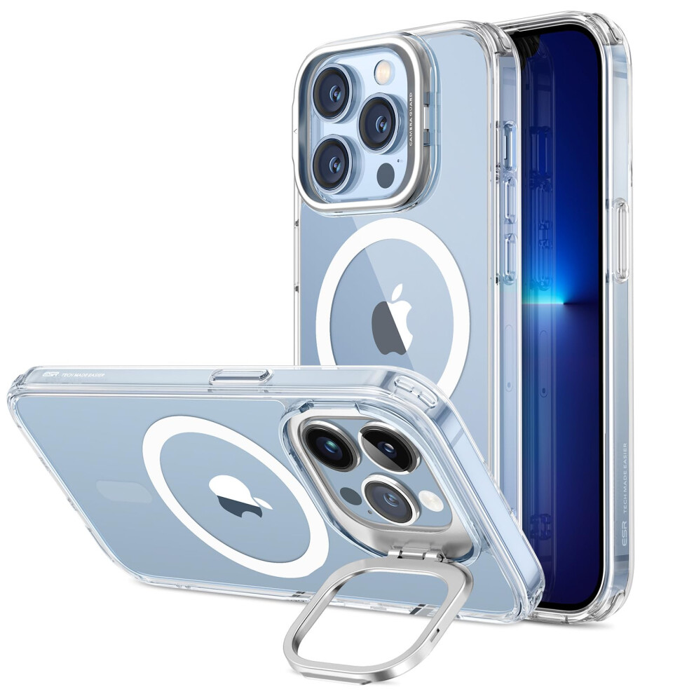 Esr Classic Kickstand Case With Halolock Compatible With Iphone 13 Pro Max Case, Built-In Camera Ring Stand, Clear 5051222414903
