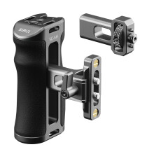 SIRUI Side Handle for Camera Cage, for ARRI and NATO Installation Options Side Grip, Aluminum Side Handgrip with Cold Shoe, 1/4'' Thread, 3/8'' for