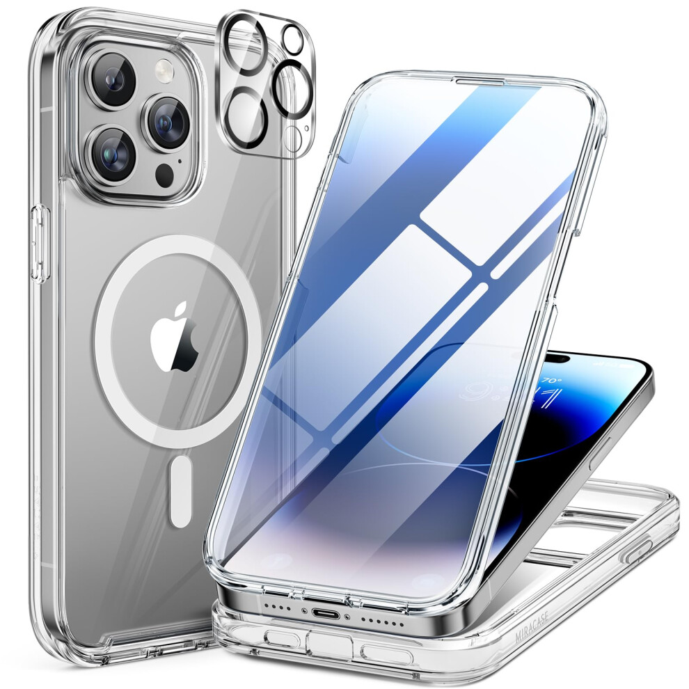 Miracase Magnetic Case For Iphone 15 Pro Max Case 6.7-Inch, Full Body Bumper Case Compatible With Magsafe And Built-In 9H Tempered Glass Screen 5051122414911