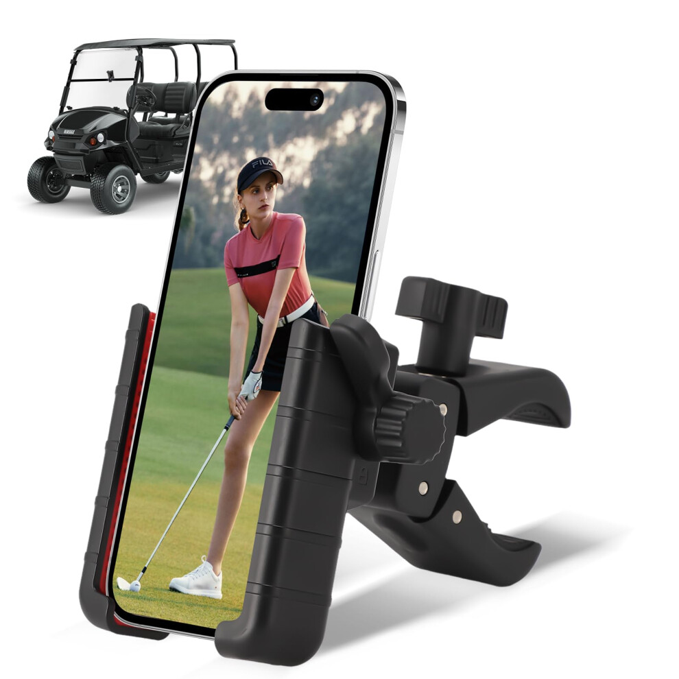 Zembsoya Cart Phone Holder,Mount 360 Degree Rotation Phone Mount Compatible With Most Smartphones And Phone Cases ( An Red) Black/Red 5051222411551
