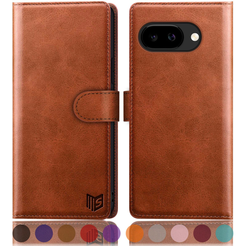 Suanpot Compatible With Google Pixel 9A Case With [Rfid Blocking][Credit Card Holder],Pu Leather Flip Book Protective Cover Women Men For Pixel 9A 5051222414934