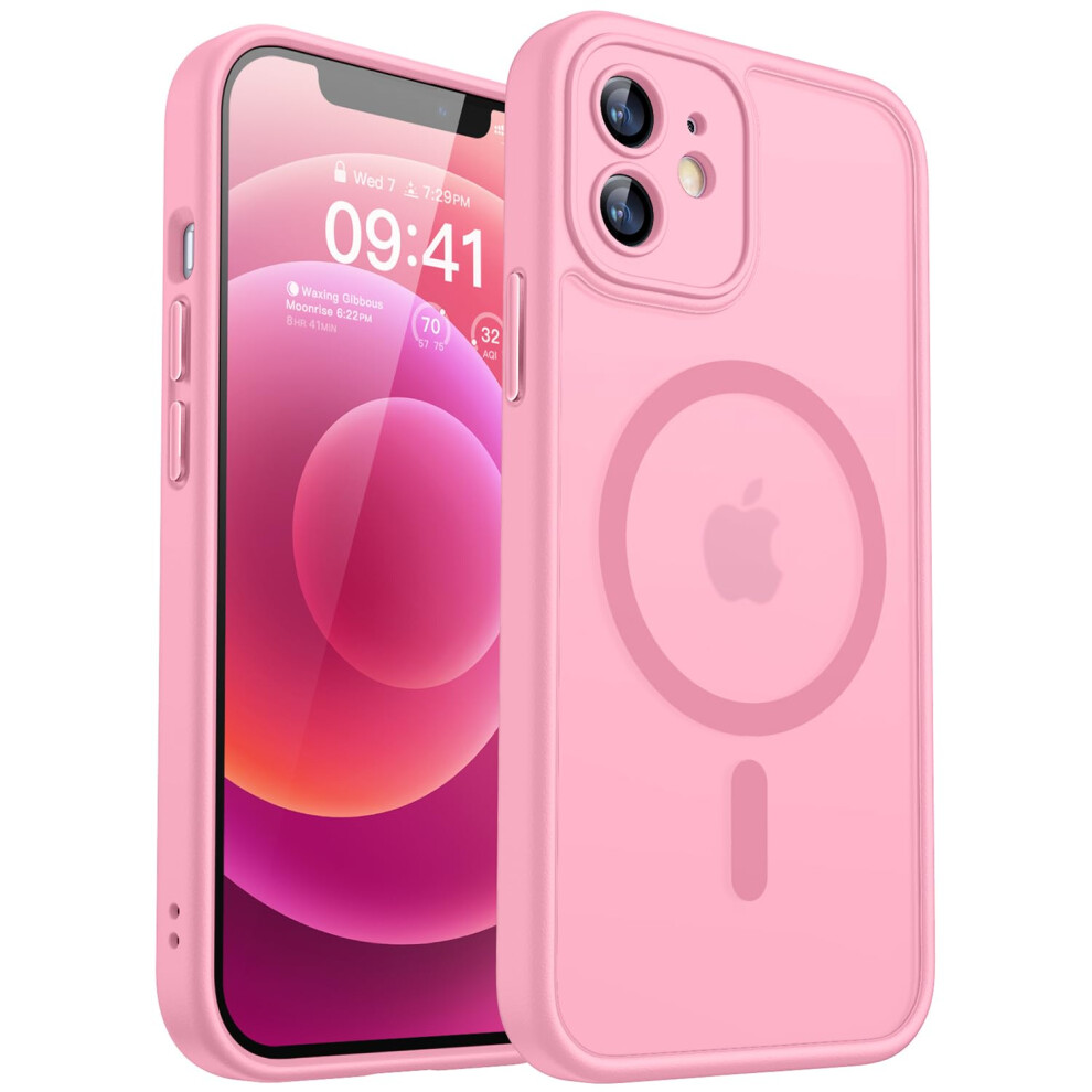 Canshn Magnetic Compatible With Iphone 12 Case(6.1 Inch), Upgraded [Full Camera Protection] [Compatible With Magsafe] [Translucent Matte] Shockproof 5051222414729