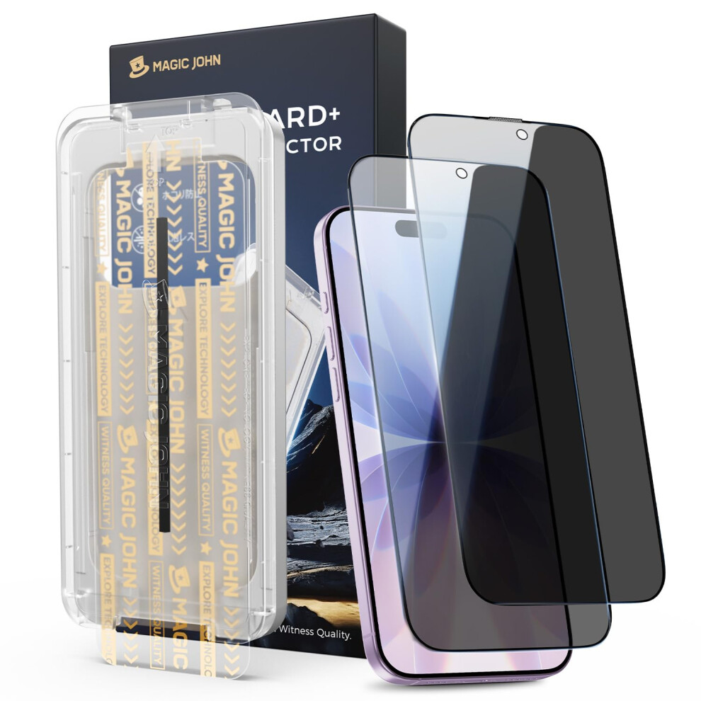 Magic John 3Rd Gen Upgraded For Iphone 17 Privacy Screen Protector 6.3 Inch, 25?Anti-Spy Screen, Shockproof Tempered Glass, Auto Dust-Removal, Bubble 5051122411811