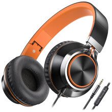 Ailihen C8 Headphones Wired with Microphone Foldable and Adjustable On-Ear Headsets Volume Control HD Stereo Sound 3.5mm Jack for Chromebook, Laptop,