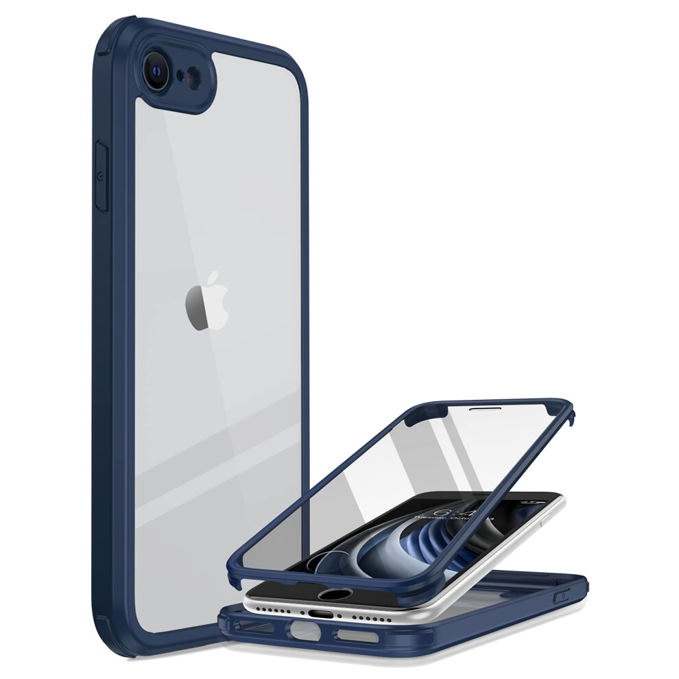 Miracase Iphone Se 2022 & 2020 Case, Iphone 8 Case [Built-In Glass Screen Protector] Military Grade Full Body 360 Shockproof Stylish Bumper 5051222415702